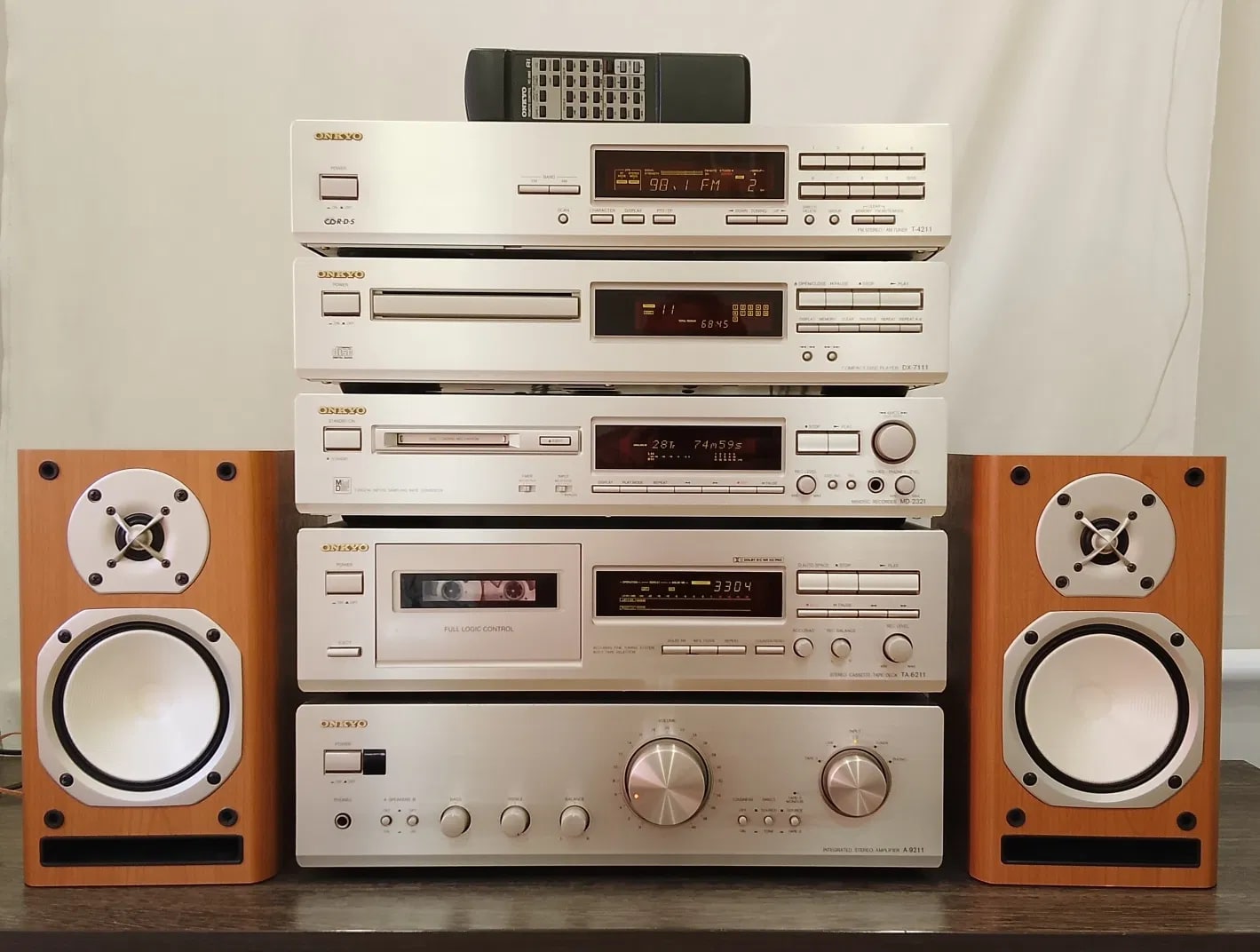 Onkyo A-9211 Rare Vintage MINT Cassette Deck Component Set Serviced Warranty