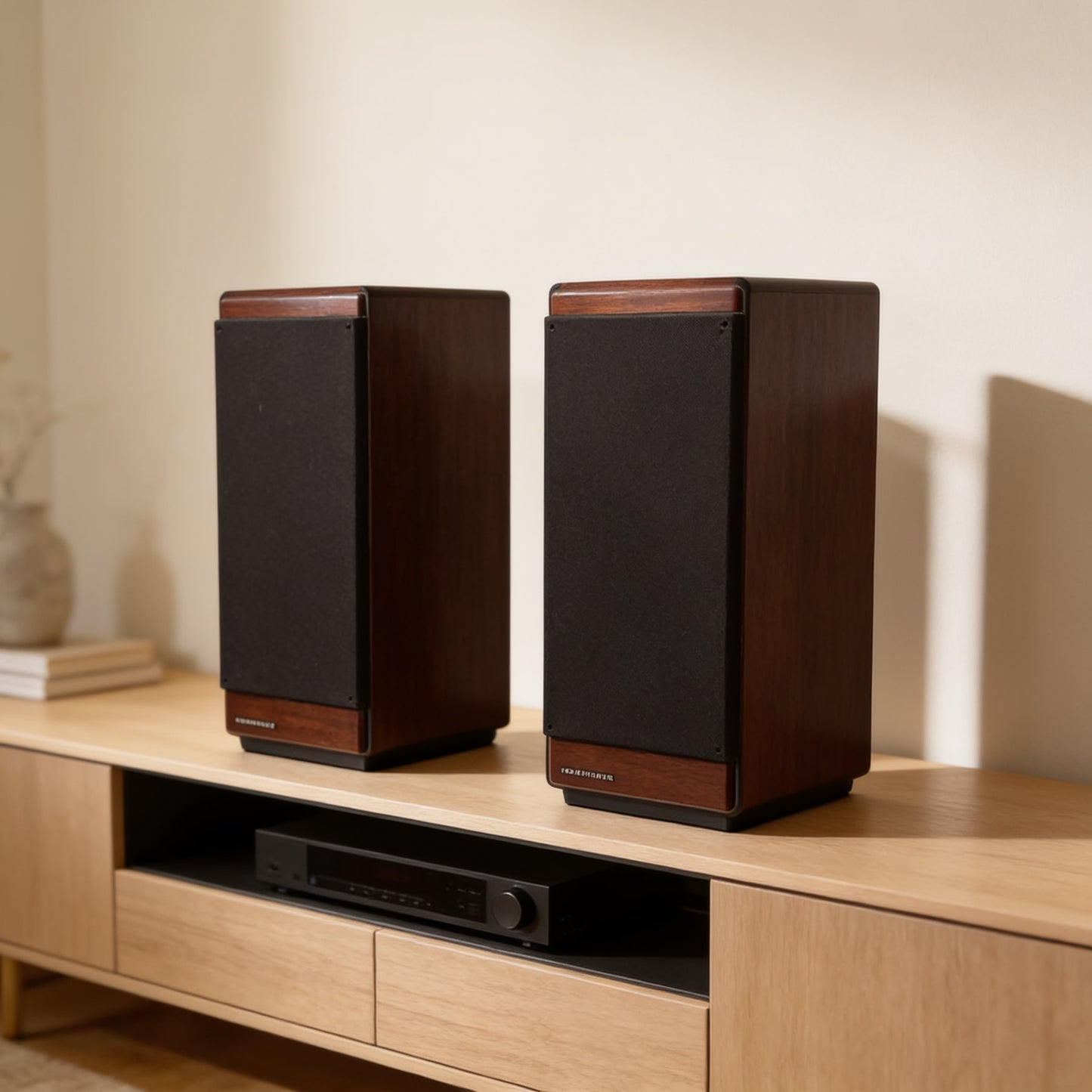 Nordmende 2.571 M Rare Vintage Bookshelf Speakers Working German Wood Warranty
