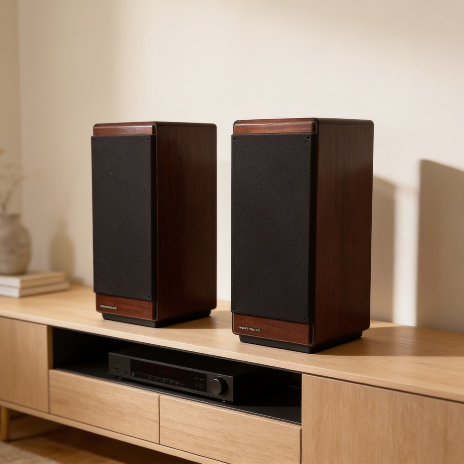 Nordmende 2.571 M Rare Vintage Bookshelf Speakers Working German Wood Warranty