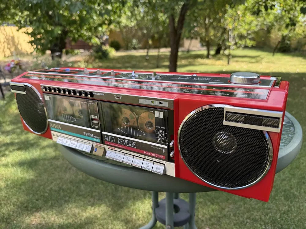 AIWA CS-W88 Rare Vintage Boombox Fully Working Double Cassette Japan
