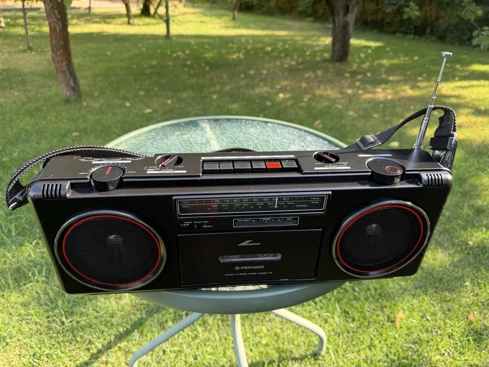 Pioneer SK-200BK Rare Vintage Boombox Tested Hi-Fi Cassette Japan Warranty