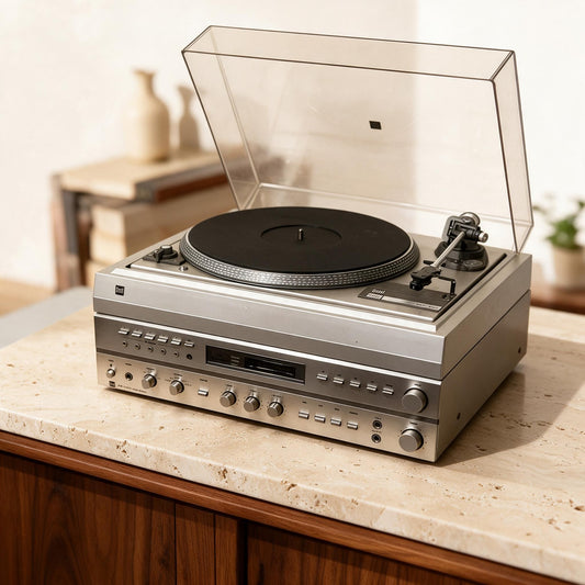 DUAL CS-505-2 + CR-1230 Rare Vintage Turntable + Receiver Set Stereo