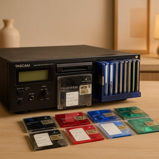 TDK MD 74-80 Rare Vintage MiniDisc Media Warranty 40 Discs w/ Holder