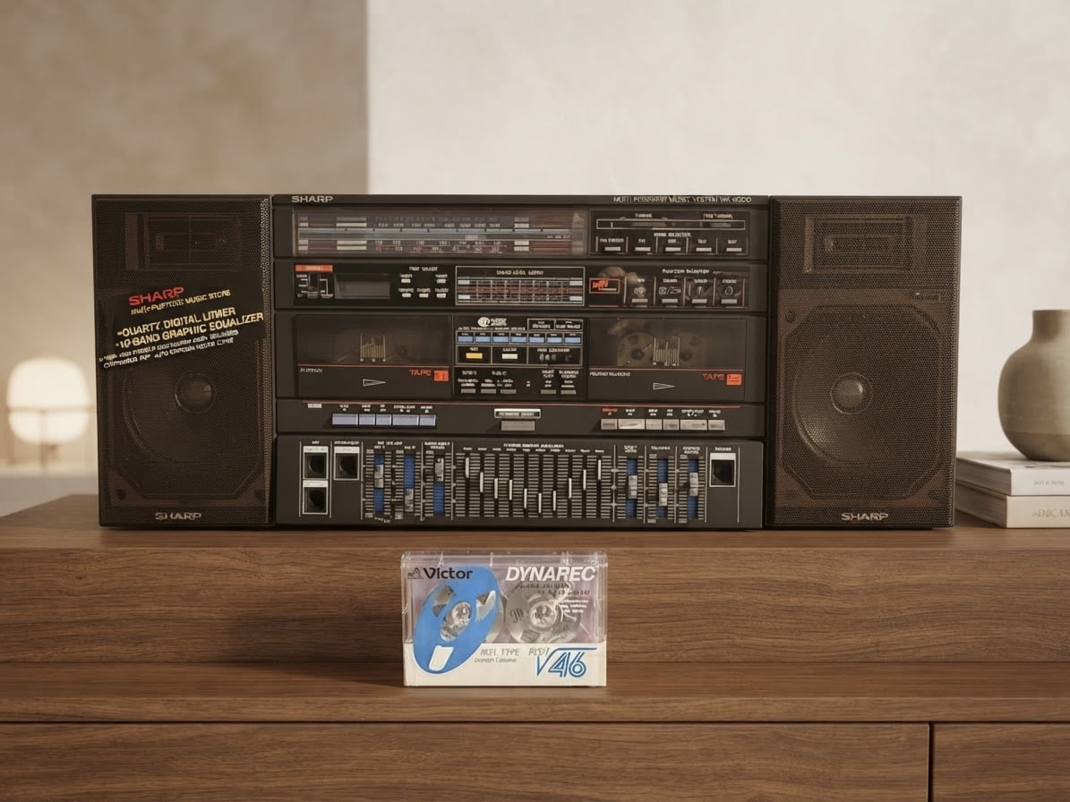 Sharp HK-9000Z Rare Vintage MINT Cassette Boombox Japan Serviced Warranty