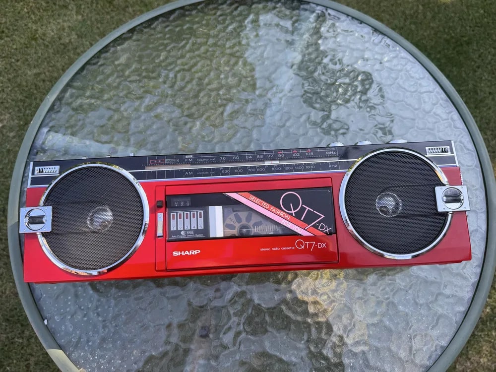 SHARP QT-7DX(R) Rare Vintage Cassette Boombox Getto blaster Serviced
