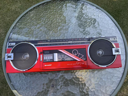 SHARP QT-7DX(R) Rare Vintage Cassette Boombox Getto blaster Serviced
