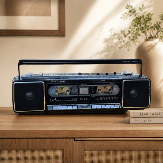 Sanyo U4 W60U Rare Vintage Boombox Serviced Warranty Tested Radio Cassette