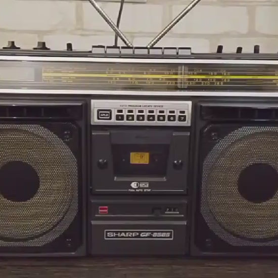 Sharp GF-8585 Rare Vintage Cassette Boombox Ghetto blaster Serviced Warranty