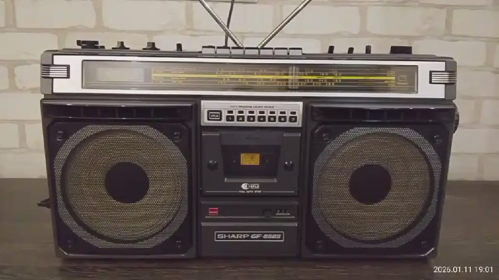 Sharp GF-8585 Rare Vintage Cassette Boombox Ghetto blaster Serviced Warranty