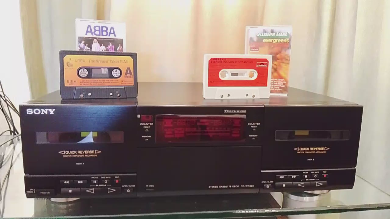 Sony TC-WR890 Rare Vintage MINT Cassette Deck Serviced Warranty Dolby HX Pro