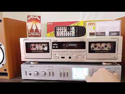 Denon DRW-660 Rare Vintage Double Cassette Deck Serviced Tested Remote