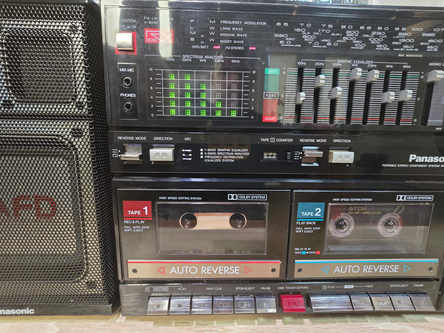 Panasonic RX-CW200L Rare Vintage Cassette Deck Boombox Japan Serviced Warranty