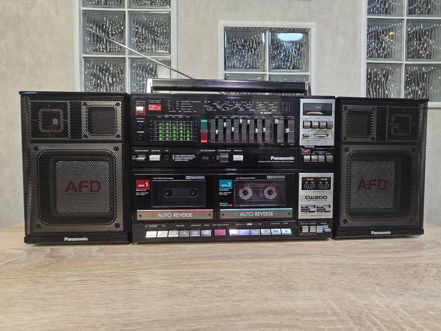 Panasonic RX-CW200L Rare Vintage Cassette Deck Boombox Japan Serviced Warranty