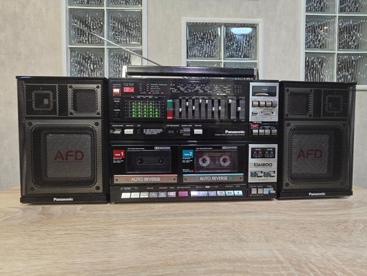 Panasonic RX-CW200L Rare Vintage Cassette Deck Boombox Japan Serviced Warranty